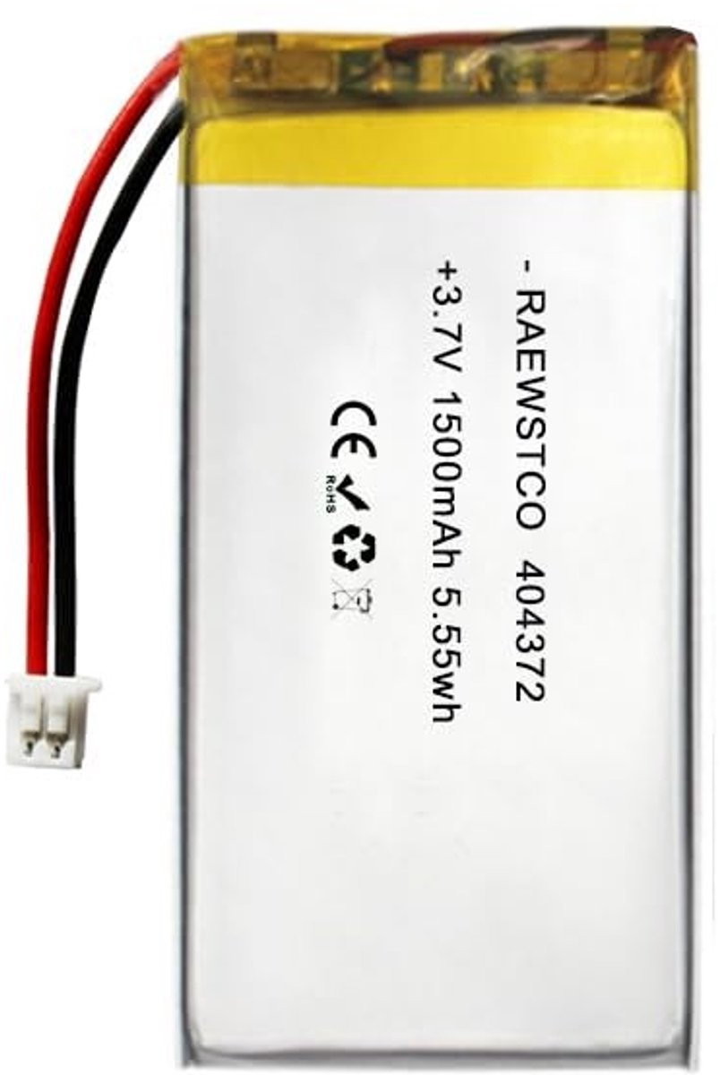 SolidKeus - 3,7 V 1500 mAh Lithium-polymeer batterij voor powerbanks en noodverlichting