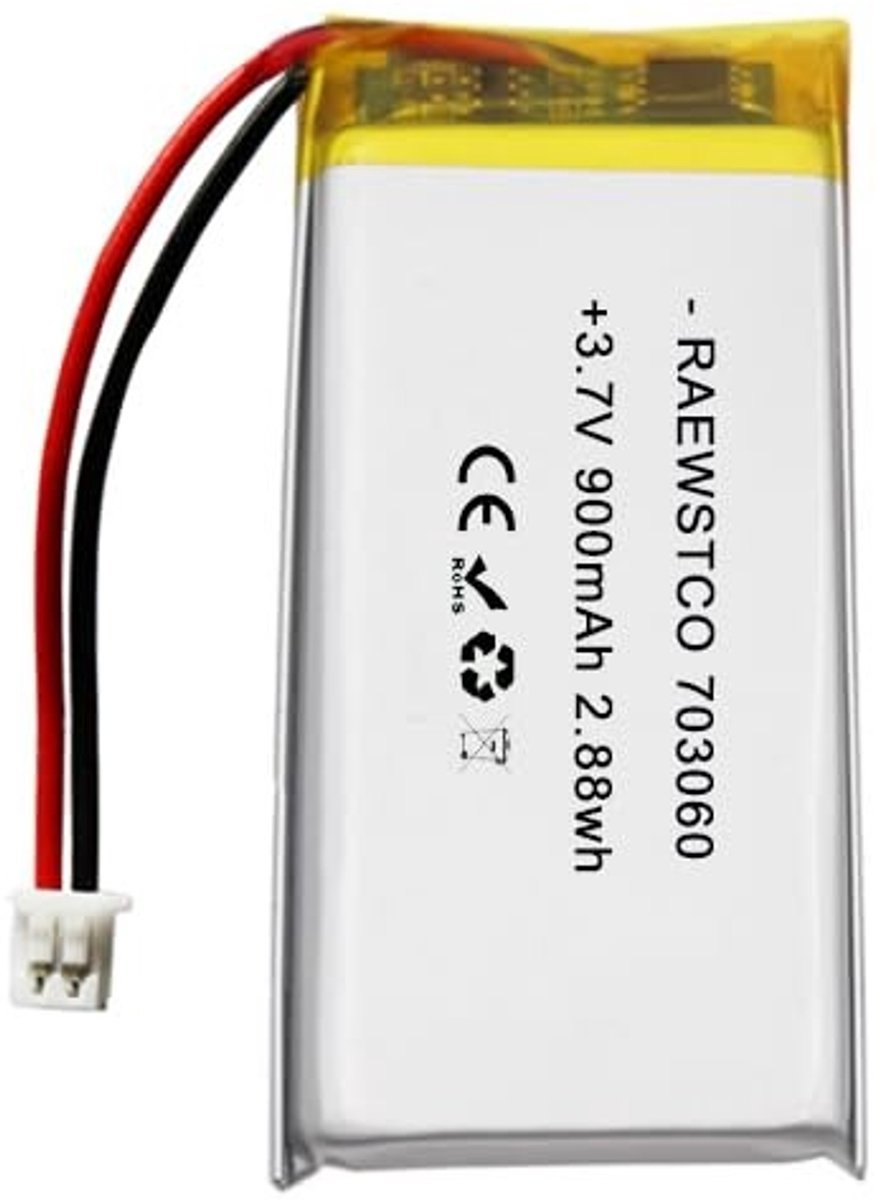 SolidKeus - 900 mAh 3.2V Oplaadbare Lithium Batterij voor LED Bureaulampen en Mini Ventilatoren