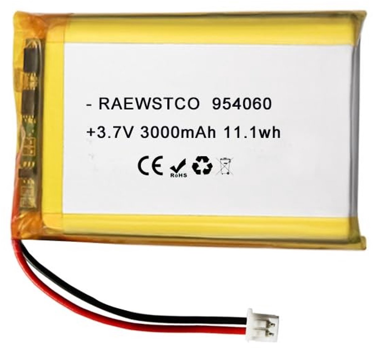 SolidKeus - 3,7 V 3000 mAh Lithiumbatterij voor Smart Home Toepassingen