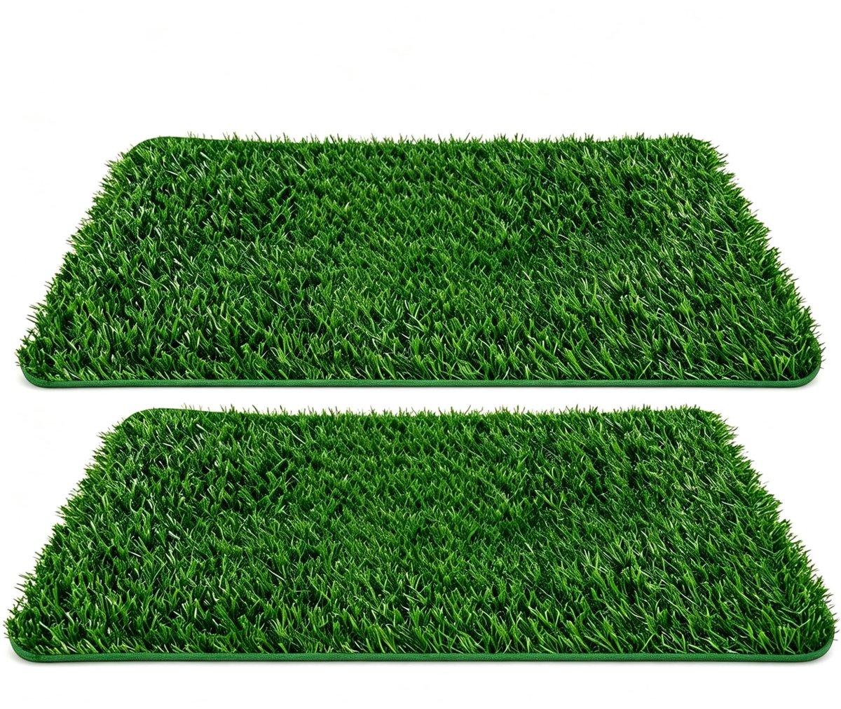 SolidKeus - 2 Stuks Kunstgras Hondentoilet voor Binnen en Buiten