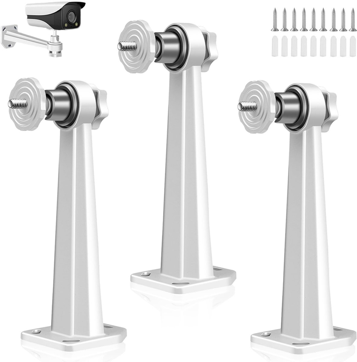 SolidKeus - Set van 3 Verstelbare Camera Wandbeugels met 360° Rotatie
