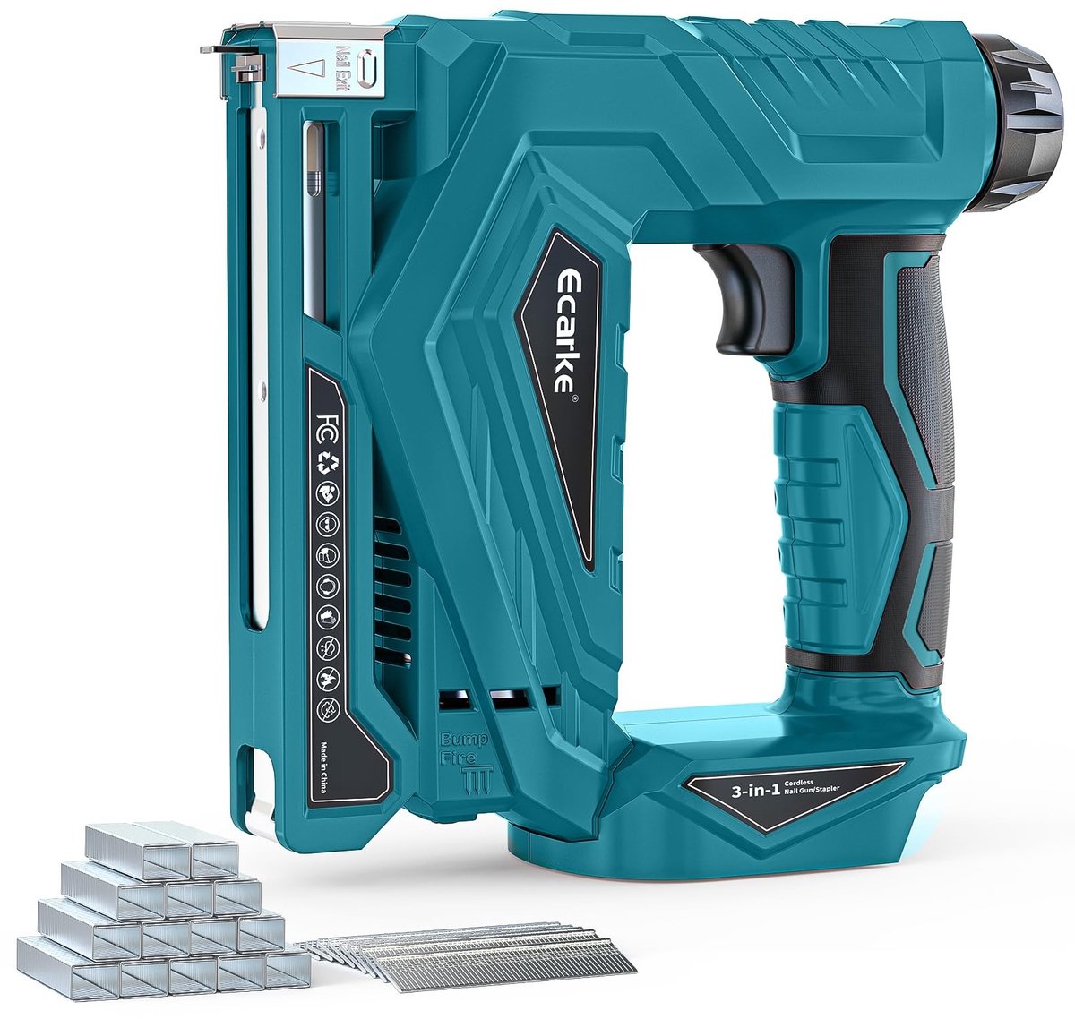 SolidKeus - Draadloze 2-in-1 Accunagelmachine met 1000 Klemmen en Nagels