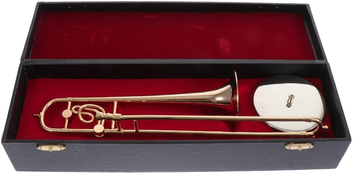 SolidKeus - Trombone Model van Verguld Koper met Standaard