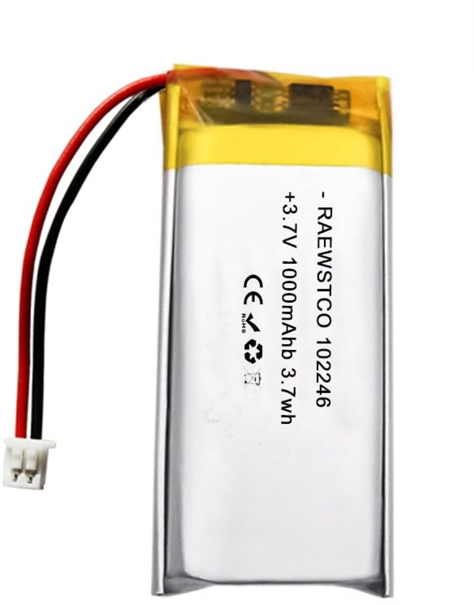 SolidKeus - 3.7V 1000 mAh Lithium Batterij voor Bluetooth-luidsprekers