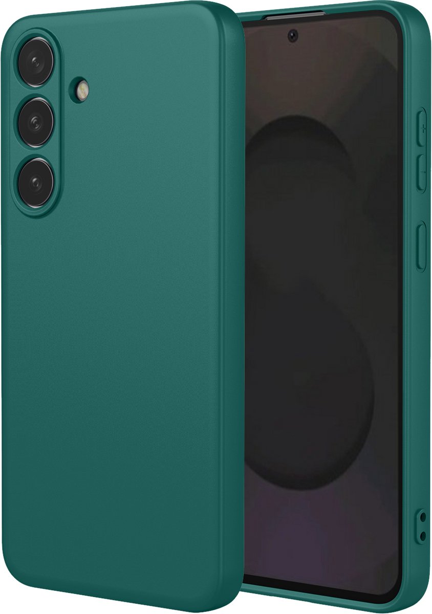 MobyDefend Hoesje - Geschikt voor Samsung Galaxy S25 FE / S26 FE - Matte Siliconen Backcover - Groen