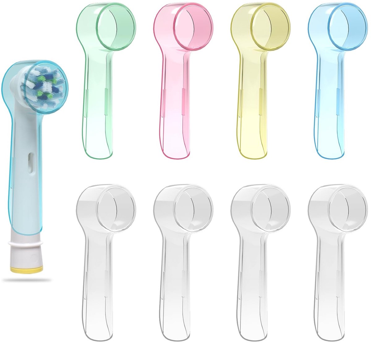 SolidKeus - Set van 8 Hygiënische Caps voor Elektrische Tandenborstels