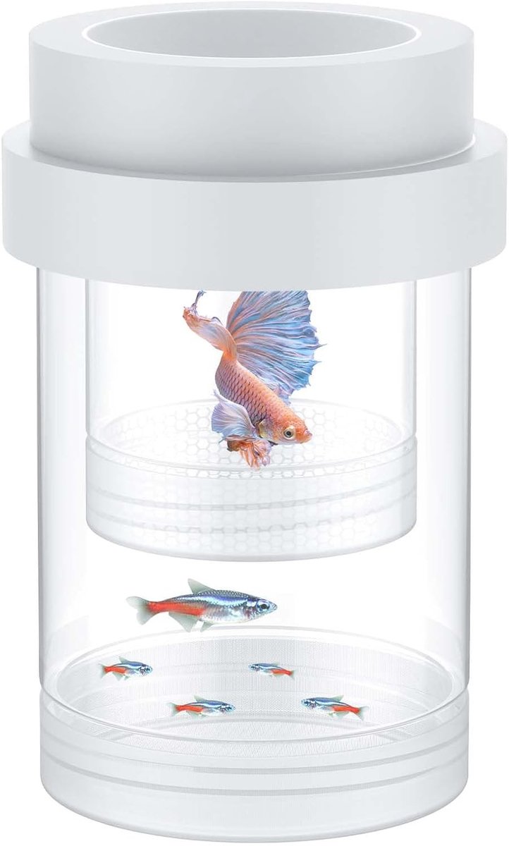 Aquarium viskweekbox van acryl met zuignappen voor optimale isolatie en veilige kweekomgeving