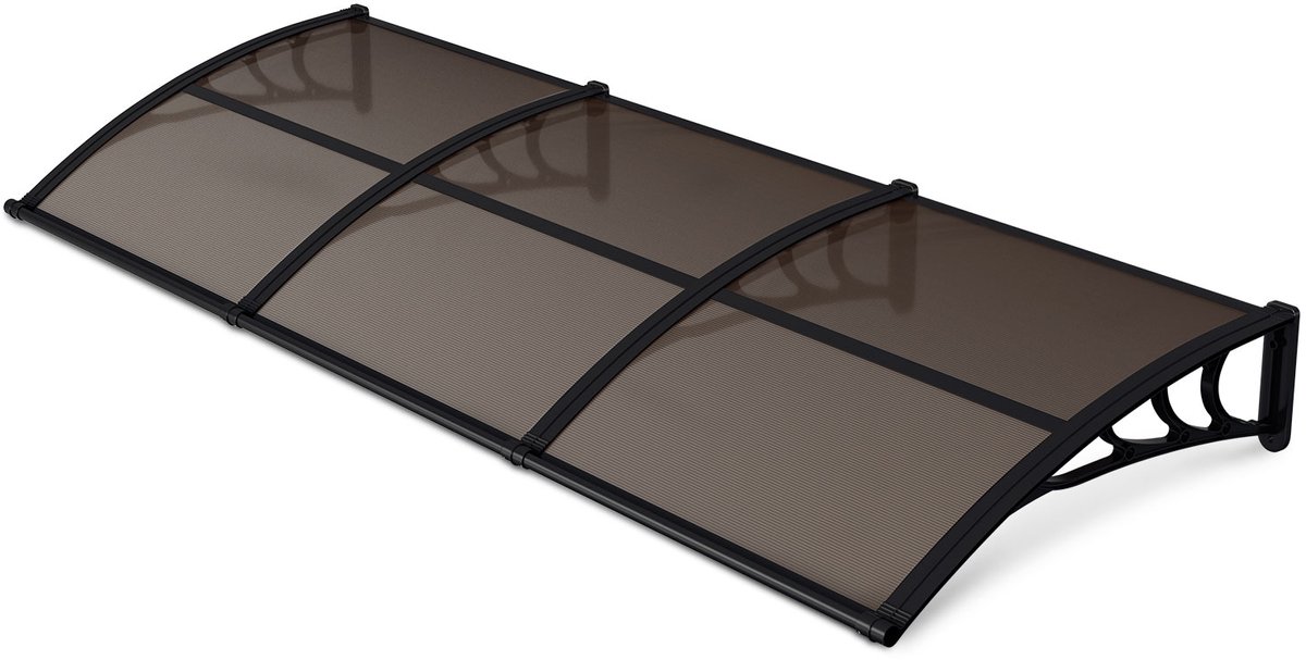 Deurluifel 300 x 100 cm - 5 mm polycarbonaat - bruin