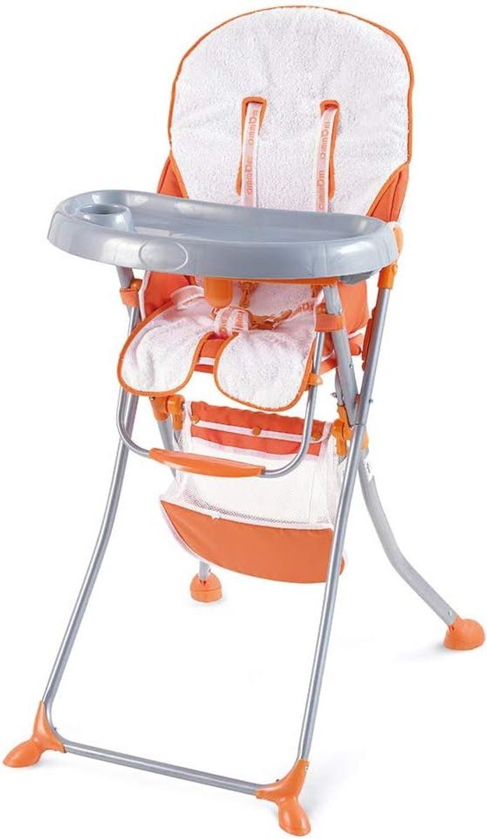 Kinderstoelhoezen - Stoelkussen - Comfortabel Zitten - Zacht Badstof - One Size - Wit Oranje