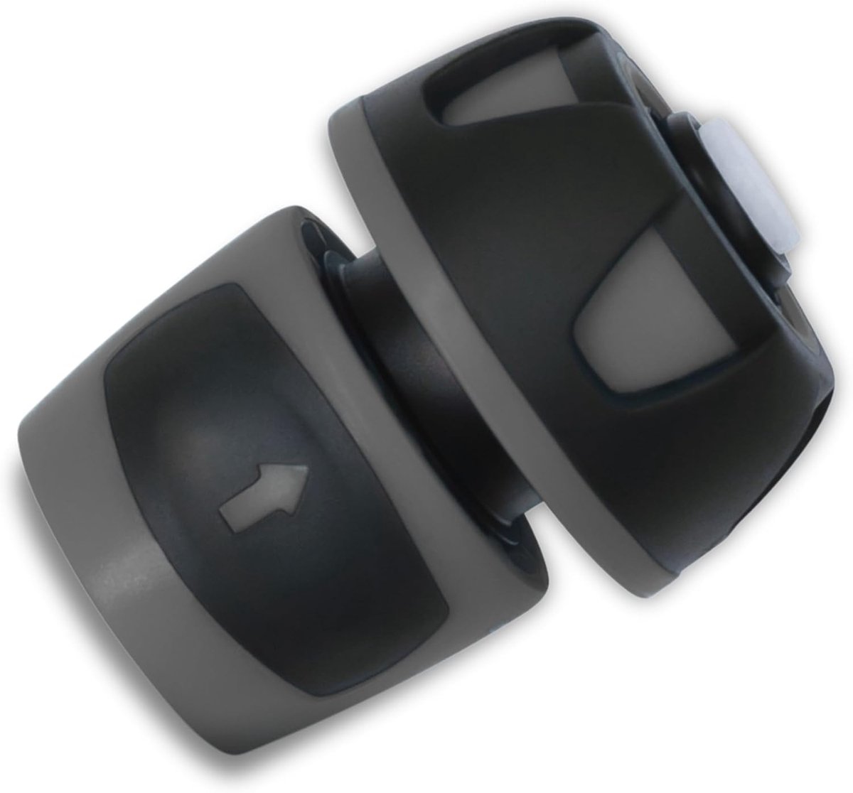 1x Slangverbinder Koppeling - 3/4 inch (19 mm) met AQUASTOP- Slangkoppeling voor tuinslang Slangaansluiting Verbinder Aansluiting Snelle koppeling Slangadapter (Antraciet)