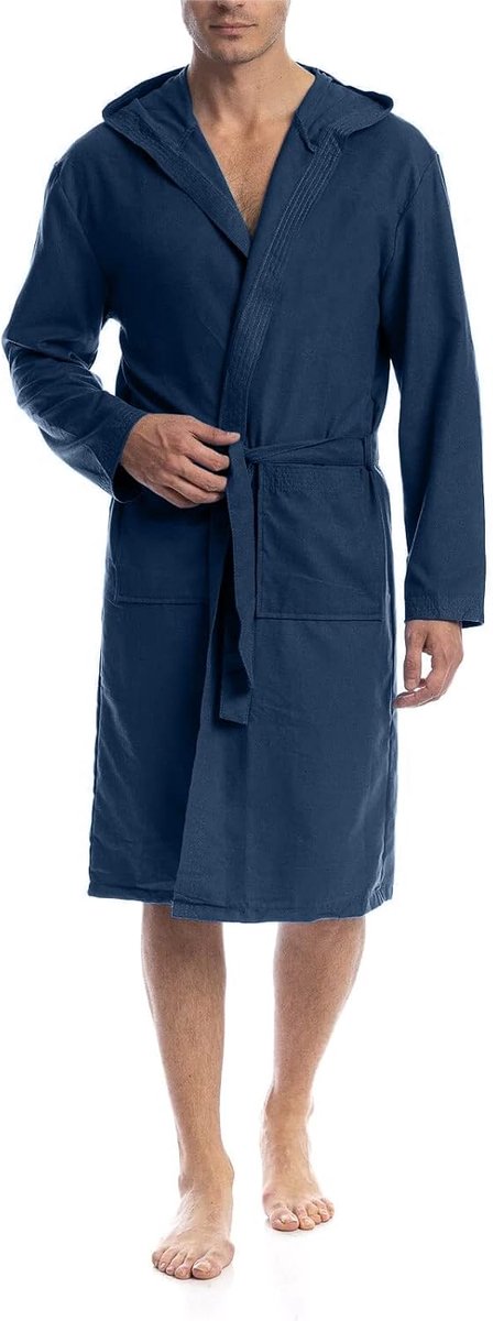 O-day Badjas van microvezel voor dames en heren, ruimtebesparend, uniseks, voor volwassenen, met zakken en riem, ideaal voor reizen, zwembad, fitnessstudio, licht, zacht