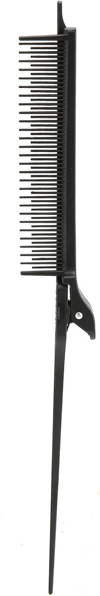 Tail Plating Clip Kam, Markeer Kam Haar Styling Tool voor Haarknippen, Hoogtepunten en Haarkammen (26,5x2,5 cm) Zwart