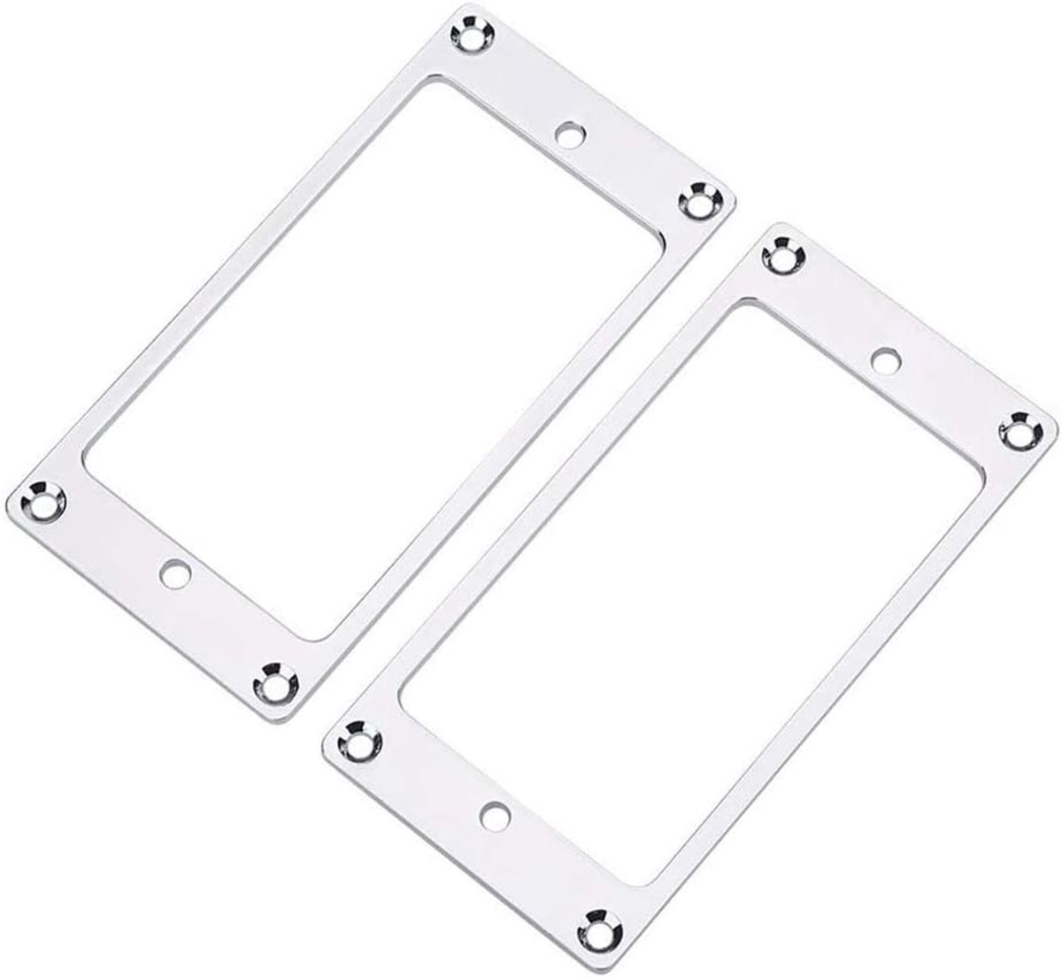 Platte LP elektrische gitaar Humbucker Pickup Frame Montage Ring, Thicknes 2mm (Pack van 2) Zilver