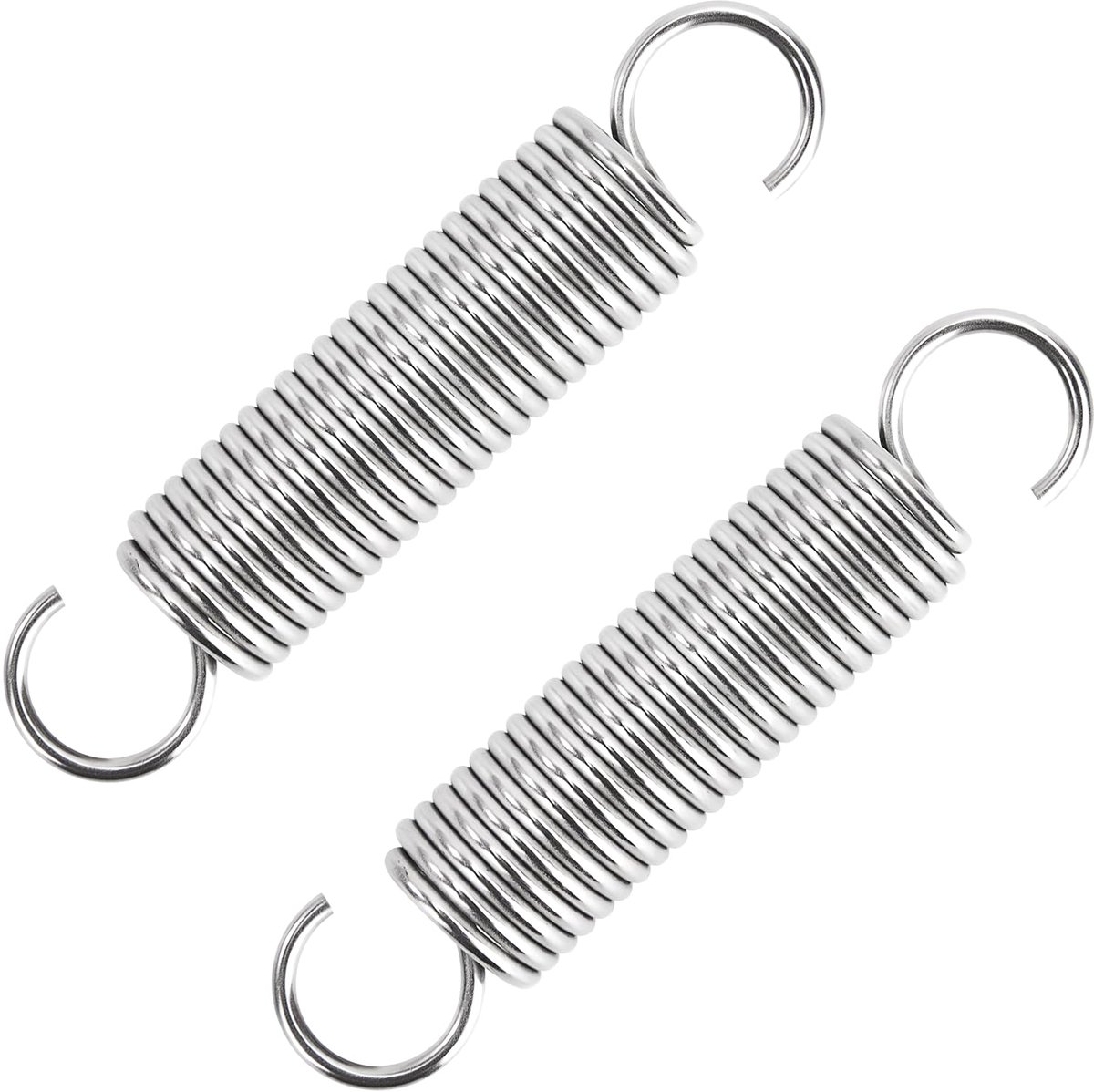 75 mm trekveer dubbele haak roestvrij staal draaddiameter 1,9 mm buitendiameter 16 mm trekken 7,20 kg 2 stuks 8