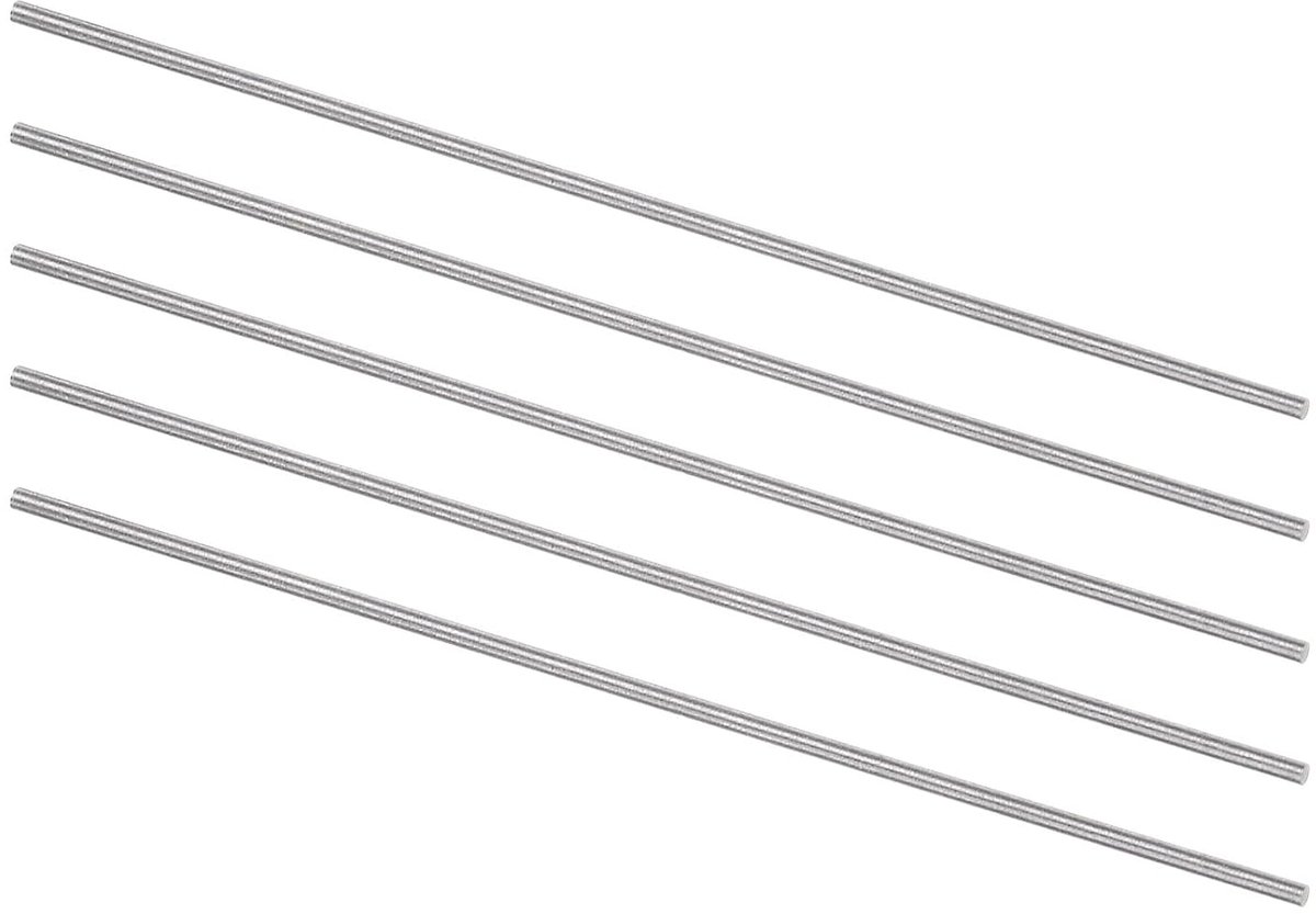5 stuks ronde metalen stangen van staal, 1,7 mm x 100 mm, gereedschap voor draaibank van staal met hoge snelheid (HSS) voor draaimachines en boormachines