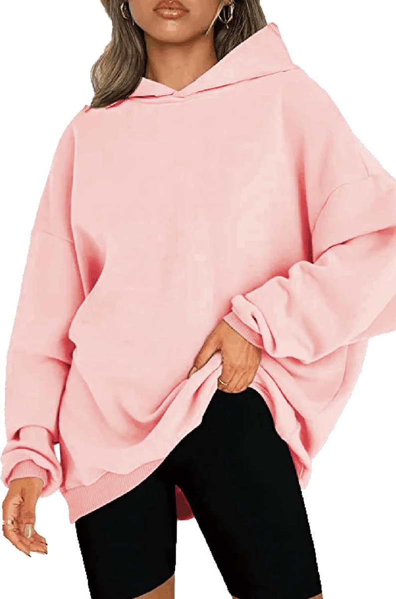 Oversized hoody's voor dames, sweatshirts met lange mouwen, effen