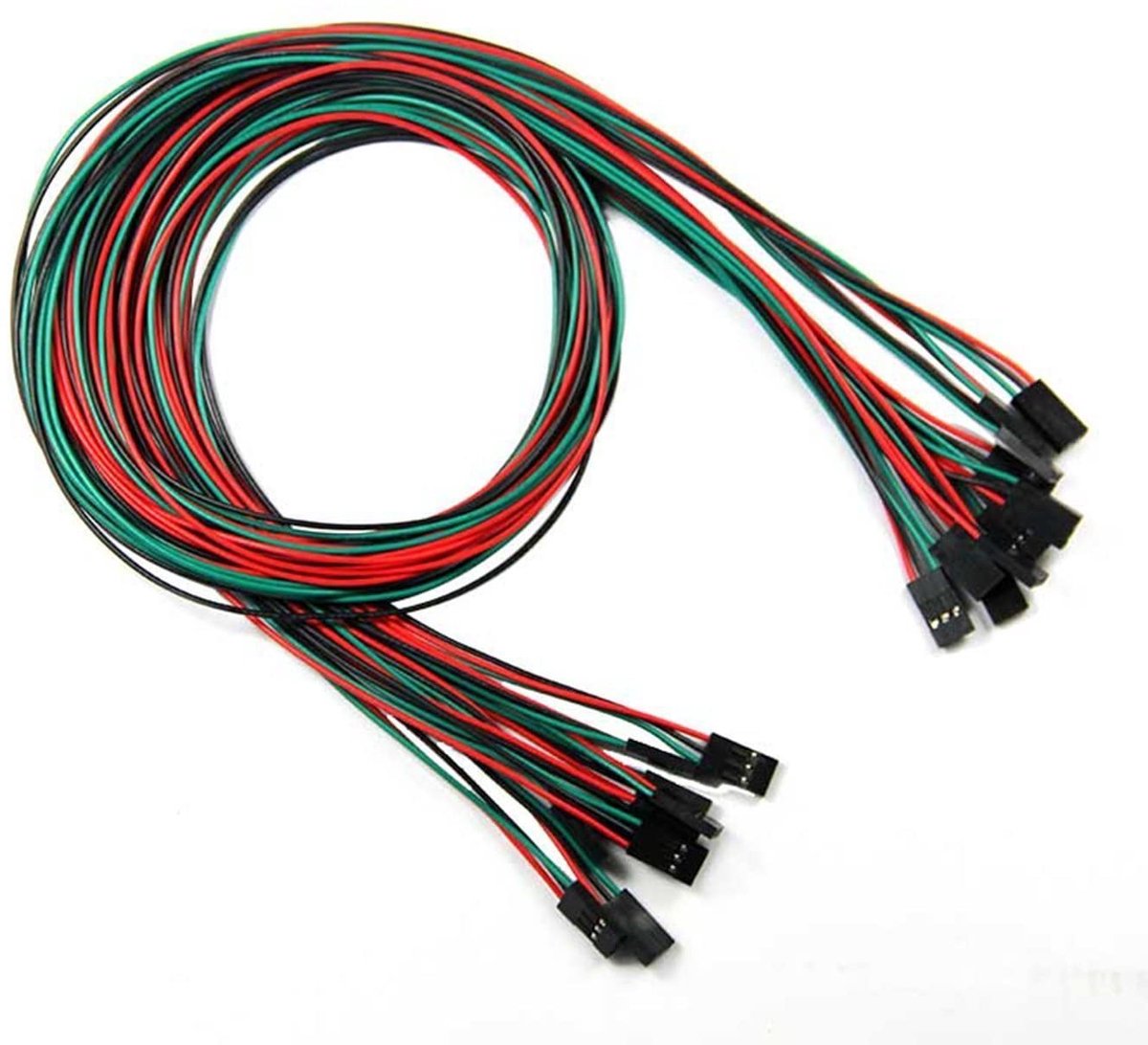 10 STKS 70 cm 3Pin Vrouwelijke naar Vrouwelijke Jumper Draad Dupont Kabel voor 3D Printer