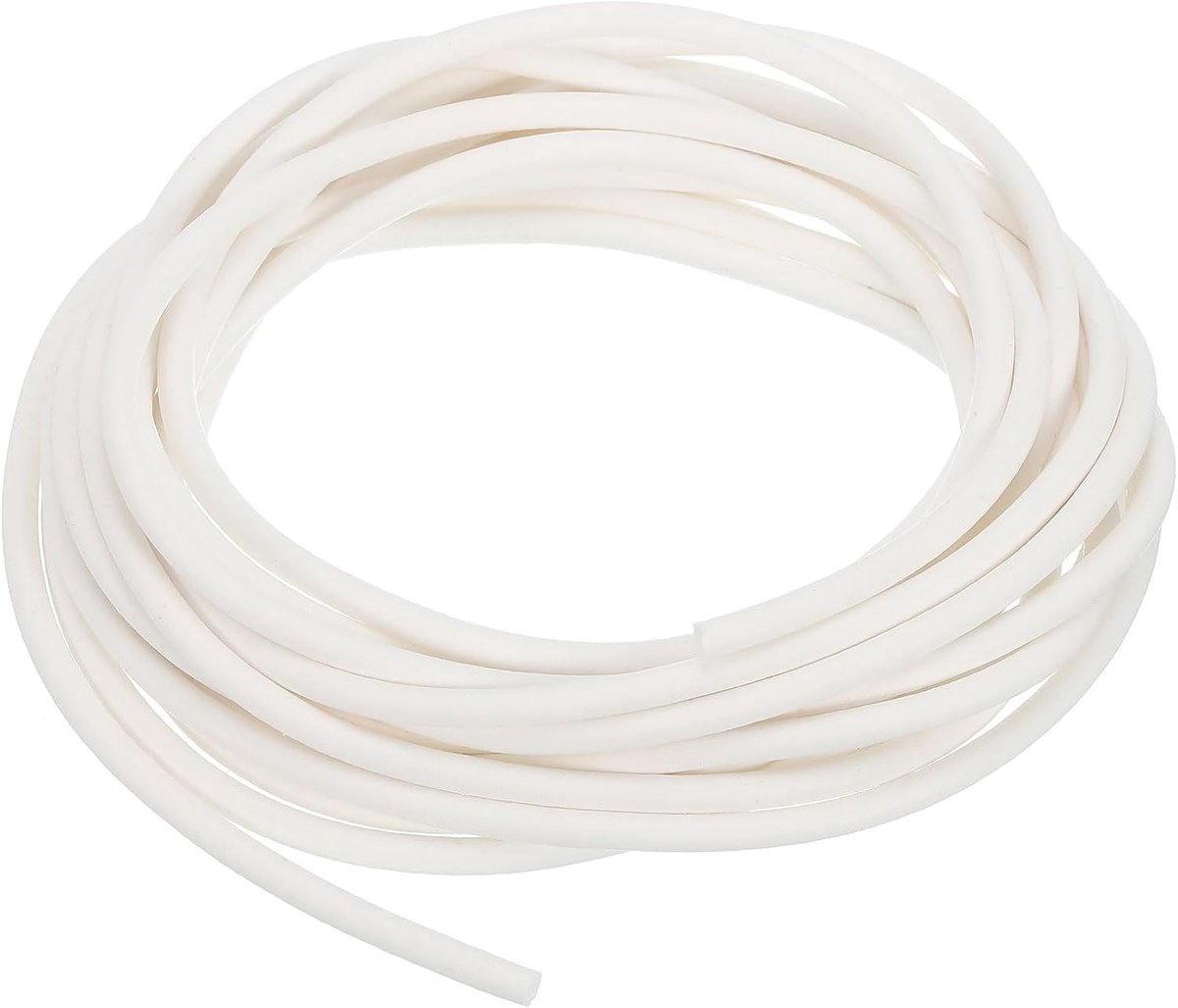 Rubberen afdichting voor deuren en ramen, diameter 4,5 mm, lengte 5,5 m, ronde schuimafdichting, solide raamafdichting voor lagers, matten, schuimbuizen - wit