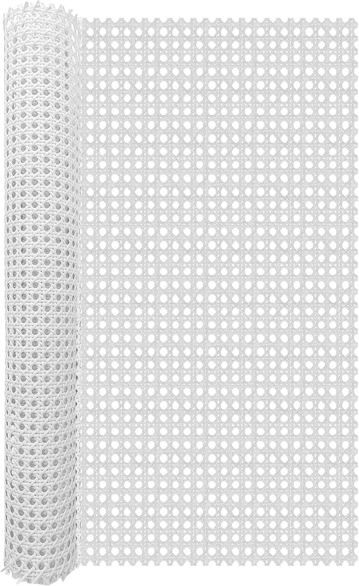 Selliner Plastic witte rotan singelband, 50 cm x 7,3 voet