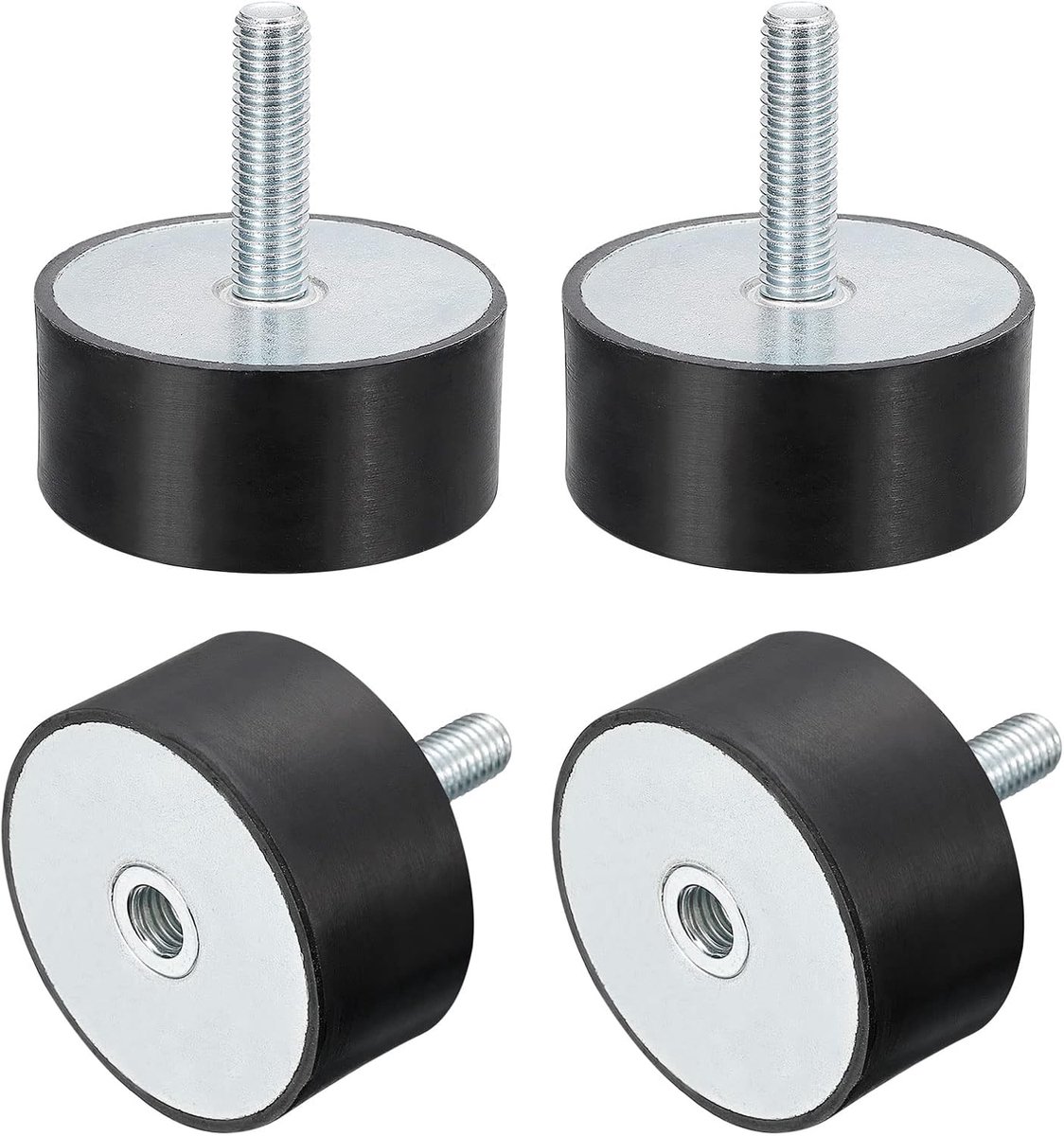Rubberen fittingen, 4 stuks, M10, mannelijk/vrouwelijk, trillingsdemper, schokdemper, voor garage, motor, luchtcompressor, auto, boot, spoelen, D60 mm x H 30 mm