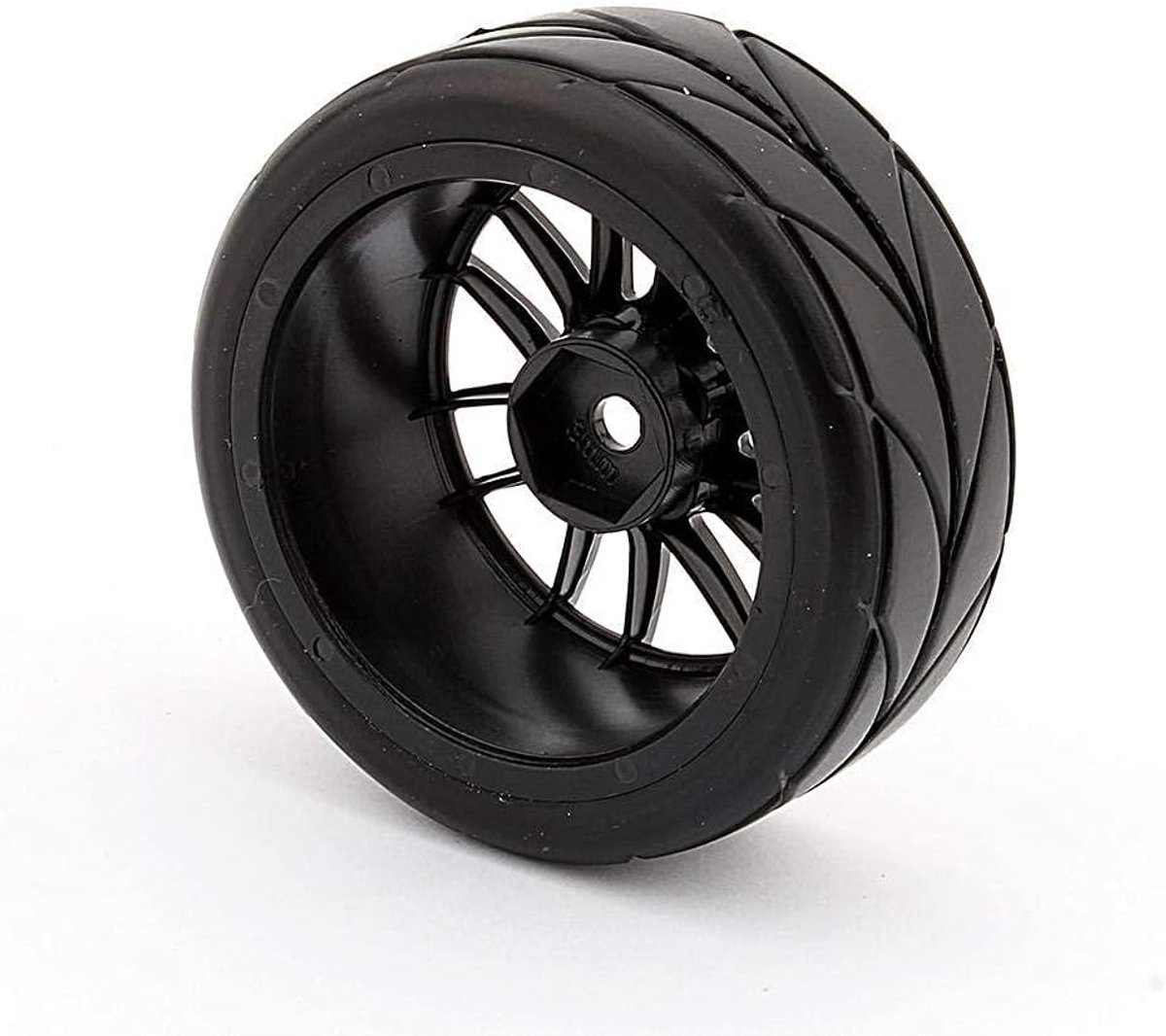 Complete banden RC 1/10-4 stuks rubberen banden met velgen 65 mm, compatibel met HSP HPI 9068-6081 voor wegauto's