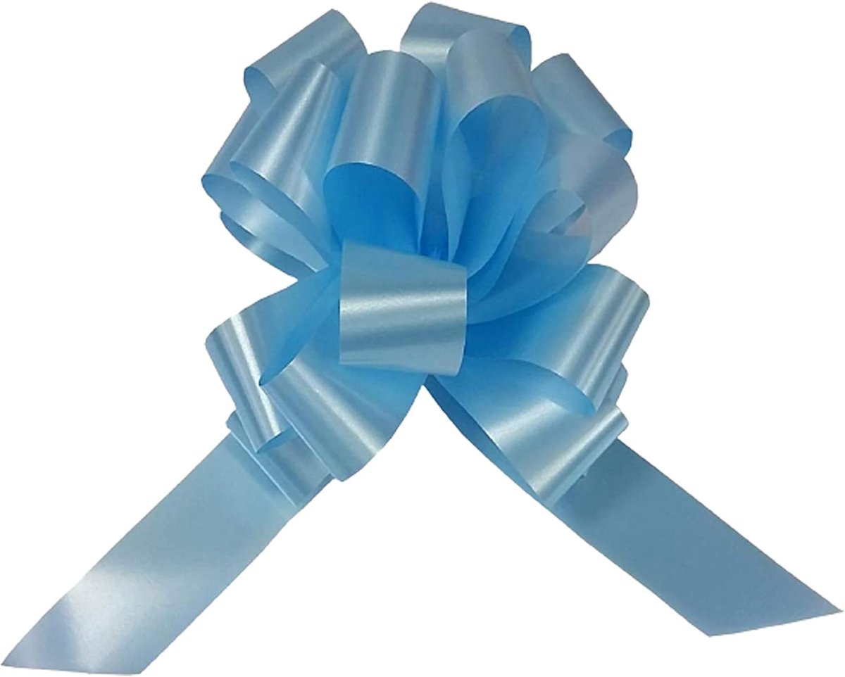 Zelfsluitende lichtblauwe rozetten voor huwelijk of afstuderen, 30 mm x 30 stuks