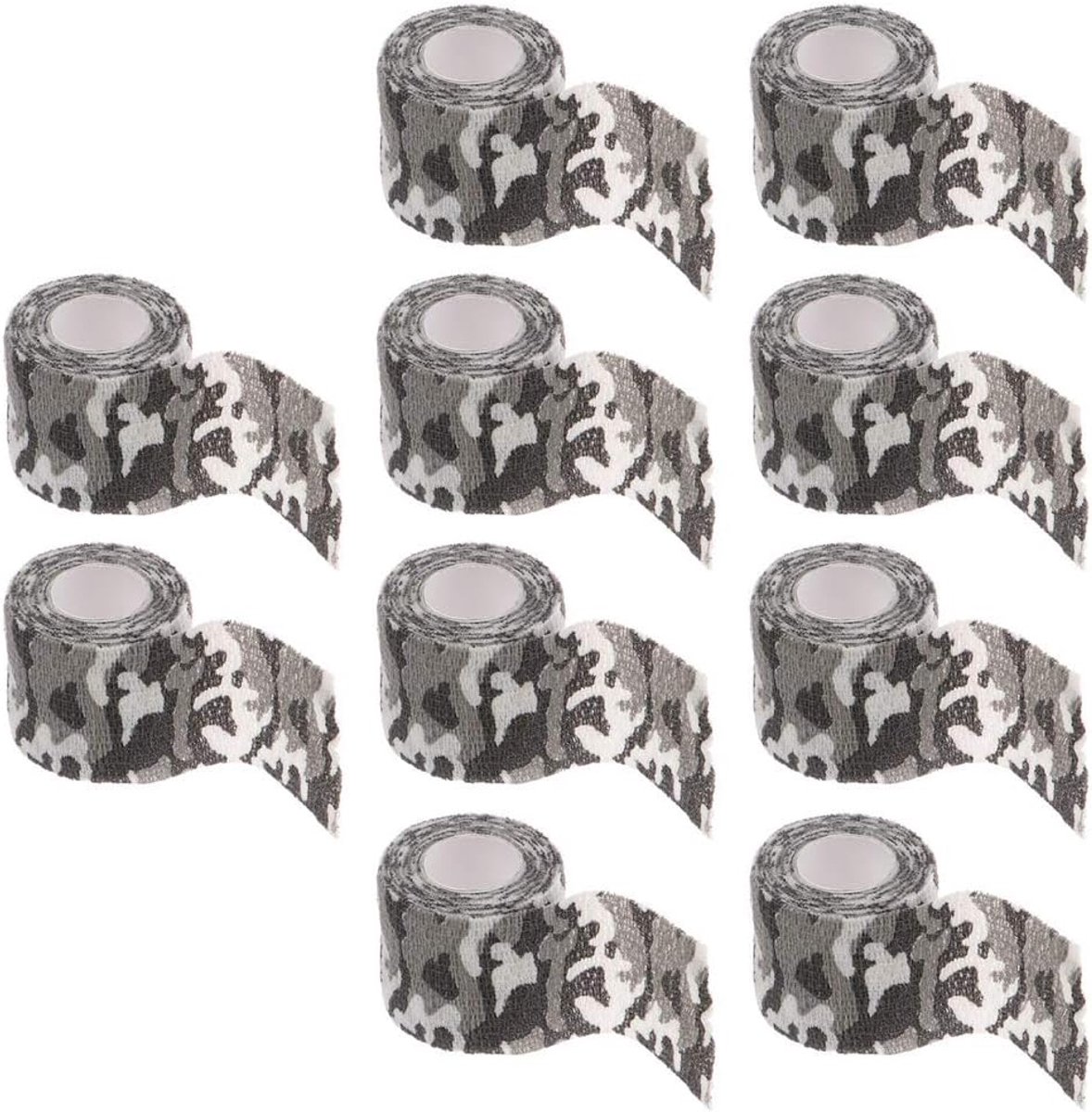 10 x camouflagetape, zelfklevend, elastisch, camouflageband, beschermband voor militaire jacht