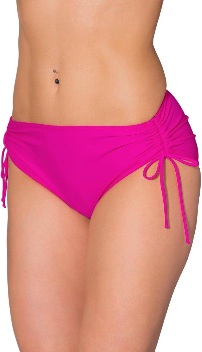 Dames Bikinibroekje met Plooitjes en Touwtjes