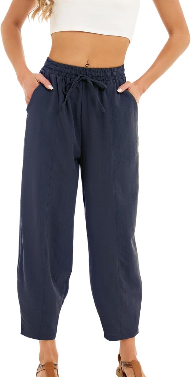 Broek voor dames, korte broek met lange pijpen voor lente en zomer