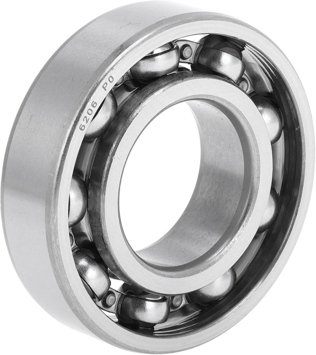 6206 Diepgeul Kogellagers P0 30x62x16mm Gesmeerde Lagers Open Type Zilverkleurig Scooter Skateboard Wiel