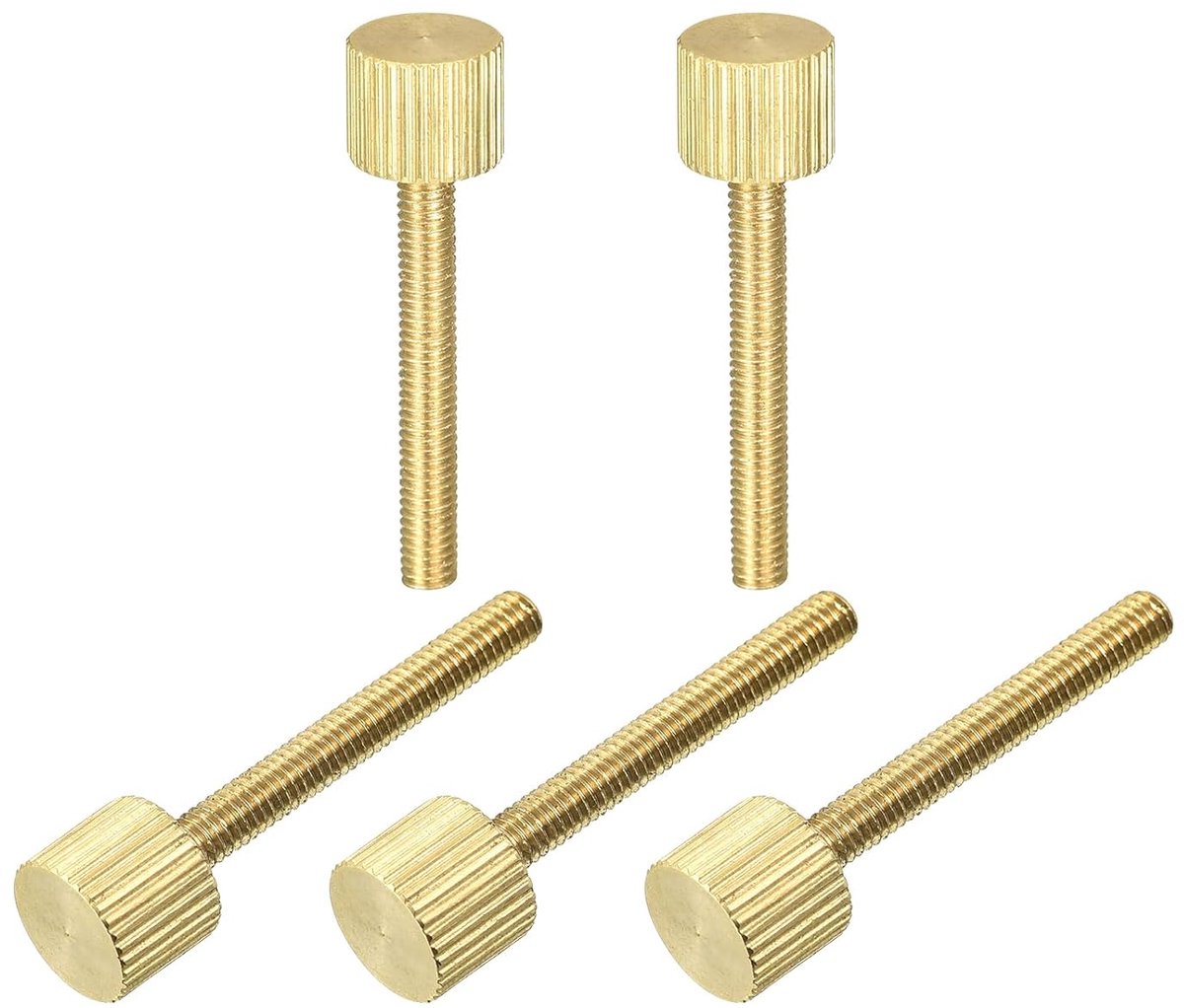 Sleufschroeven, platte messing schroeven M4 x 30 mm met handgreep, 5 stuks voor huis, elektronica, machines