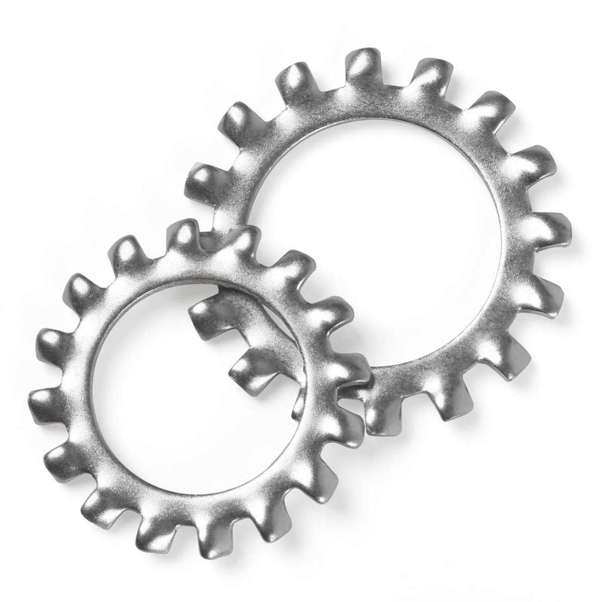 Borgringen, 304 roestvrij staal, buitenvertanding, gekartelde sluitringen, tandschijven, klemschijven, veerringen, maatassortiment voor schroefbevestiging