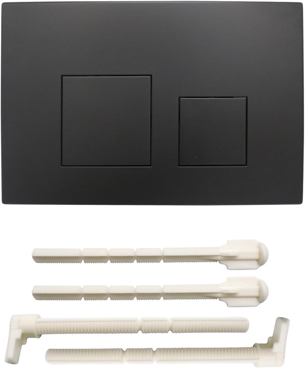 Bedieningspaneel voor WC Compatibel met Geberit sigma01 sigma10 sigma20 sigma21 sigma30 sigma50 sigma60 Bedieningspaneel Plastic Kunststof voor 2-hoeveelheids-spoeling (Zwart)