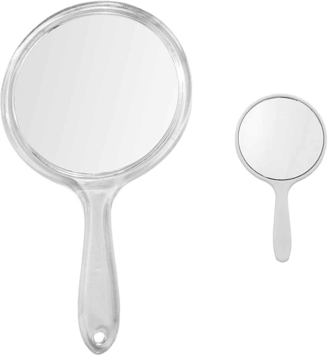 1 Dubbelzijdige Spiegel En 1 Minispiegel, Draagbare Handheld Make-Upspiegel, Eenvoudige Make-Upspiegel, Geschikt Voor De Dagelijkse Make-Up Van Vrouwen.