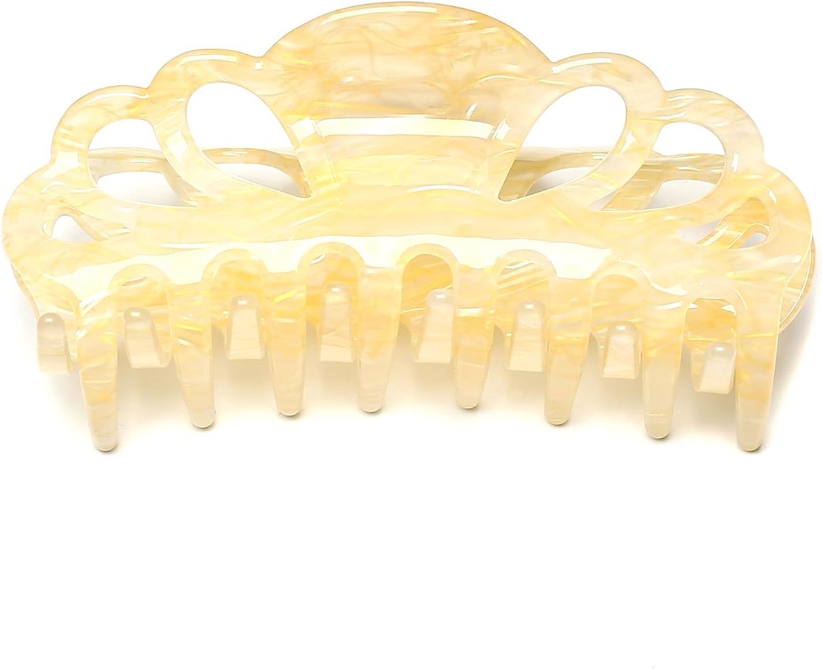 Celloseaceta Crème Haarclip 1 stuk Haarspeld Dames Vrouwelijke Haaraccessoires Mooie Hoofdtooi Exquise Elegant Haaraccessoire 10 cm (room)
