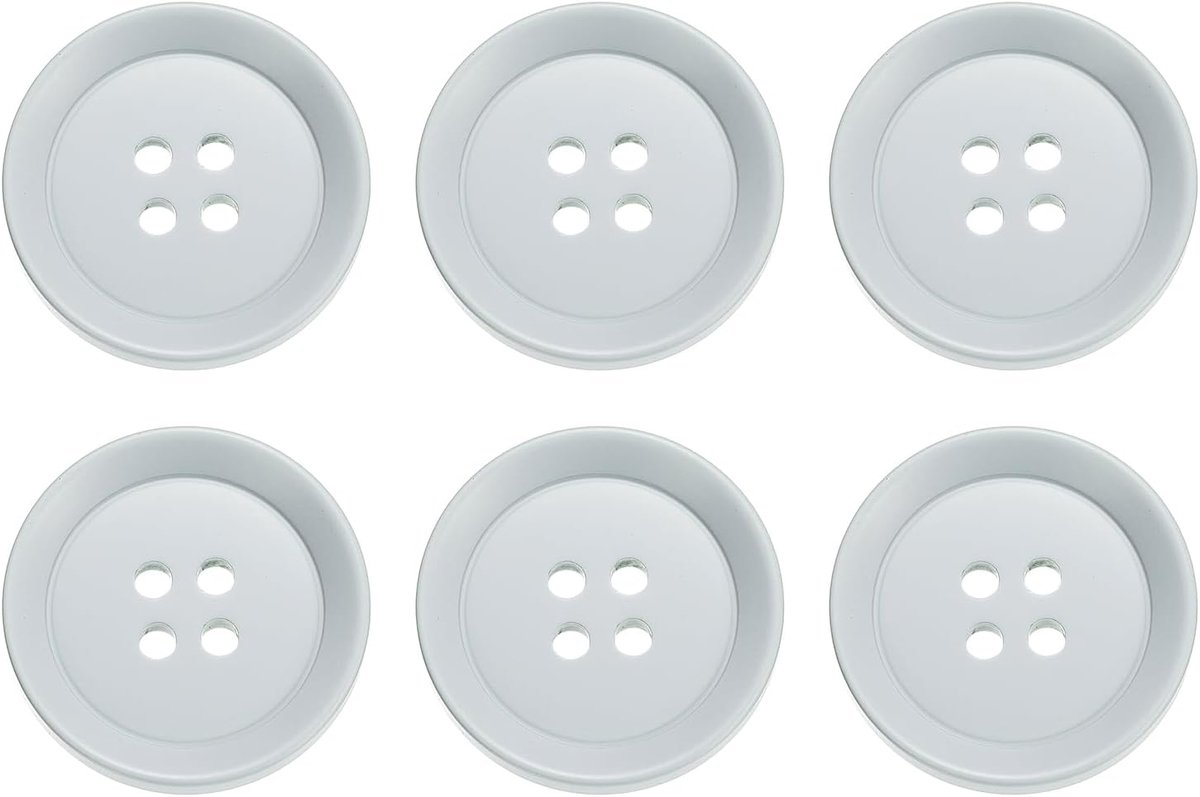 Knopen, 30 mm, 4 gaten, harsknopen om aan te naaien, knutselknopen, ronde reserveknopen voor naaien, mantels, overhemden, kleding, doe-het-zelf handwerk, decoratie, wit