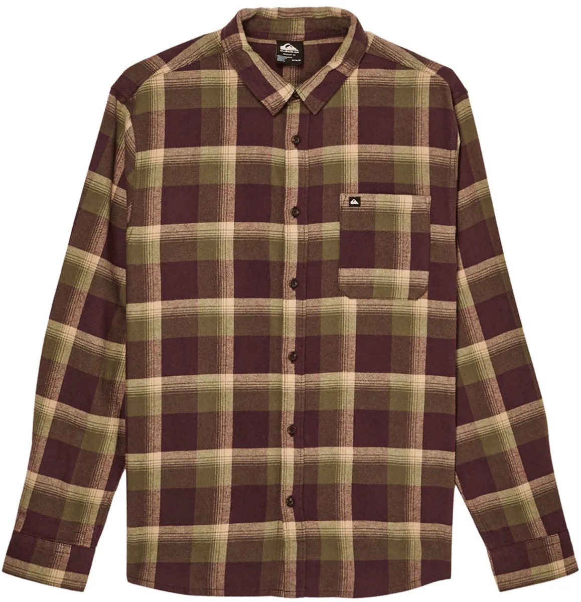 Quiksilver Plaid Overhemd Met Lange Mouwen XL Man Grape Leaf Motherfly