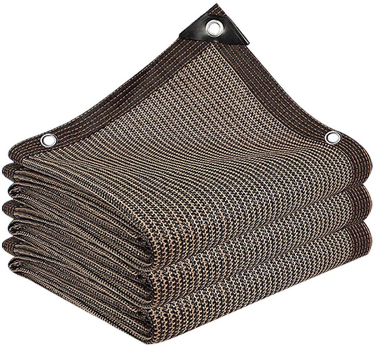 Zonnescherm - 90% schaduw - 2 x 3 m - Ademend gaas - Geschikt voor tuinen, terrassen en achtertuinen - Schaduwdoek met metalen oogjes - Lichtdoorlatend en goed geventileerd - Bruin
