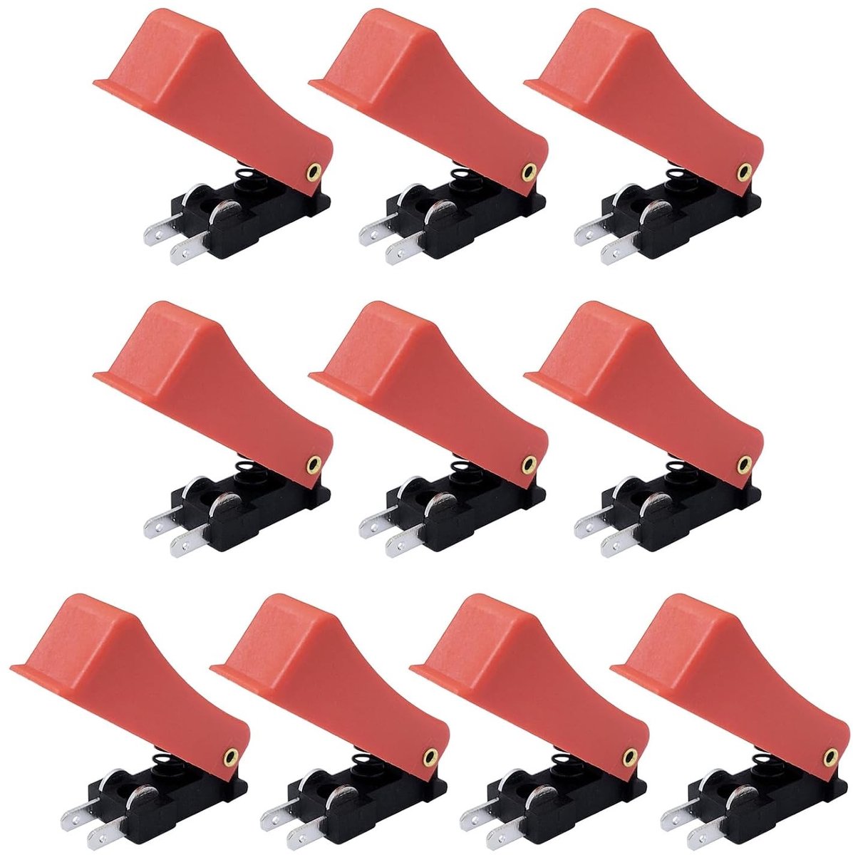 Hooggevoelige Trigger Switch in Rood en Zwart voor MIG Fakkels - Geschikt voor 15AK, 24KD en 36KD Modellen - 10 Stuks