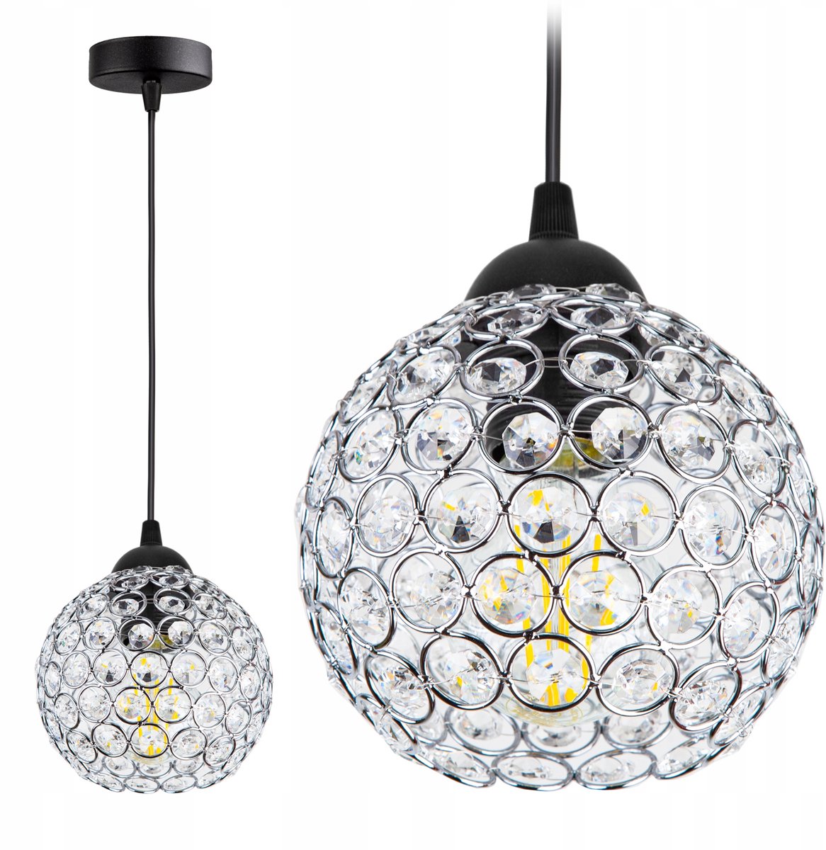 Moderne Kristallen Hanglamp Bol - Stijlvol en Sfeervol