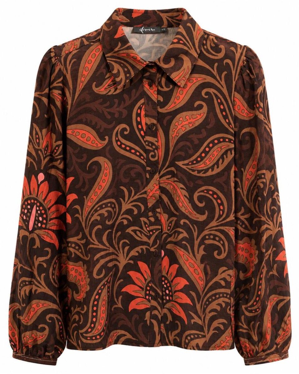 Geisha Blouse Blouse Met Grafische Print 63653 20 Red/brown Dames Maat - 3XL