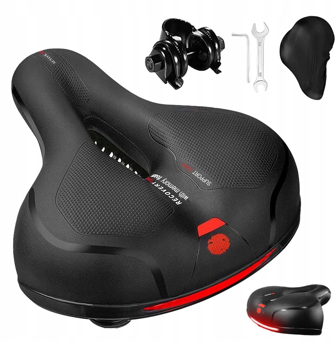 Comfortabel fietszadel met waterdichte hoes - Markless