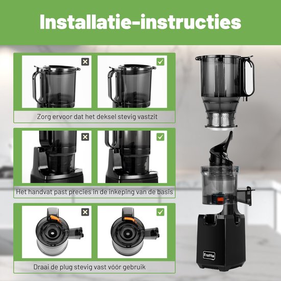SolidKeus - Slow Juicer met 1.8 L Capaciteit en Reversiefunctie — afbeelding 3