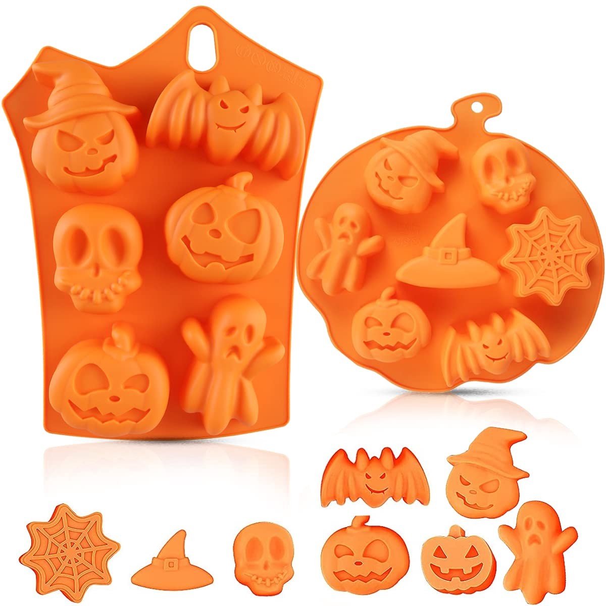 SolidKeus - Siliconen Bakvormen voor Halloween, 2 Stuks