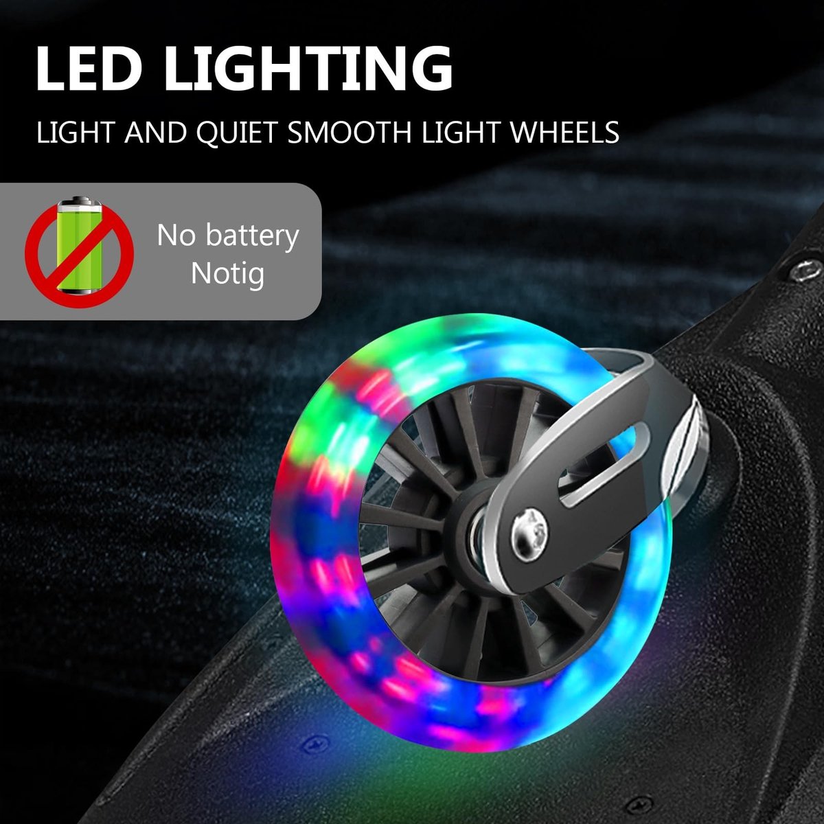 SolidKeus - Vervangwielen voor Scooter met LED Verlichting