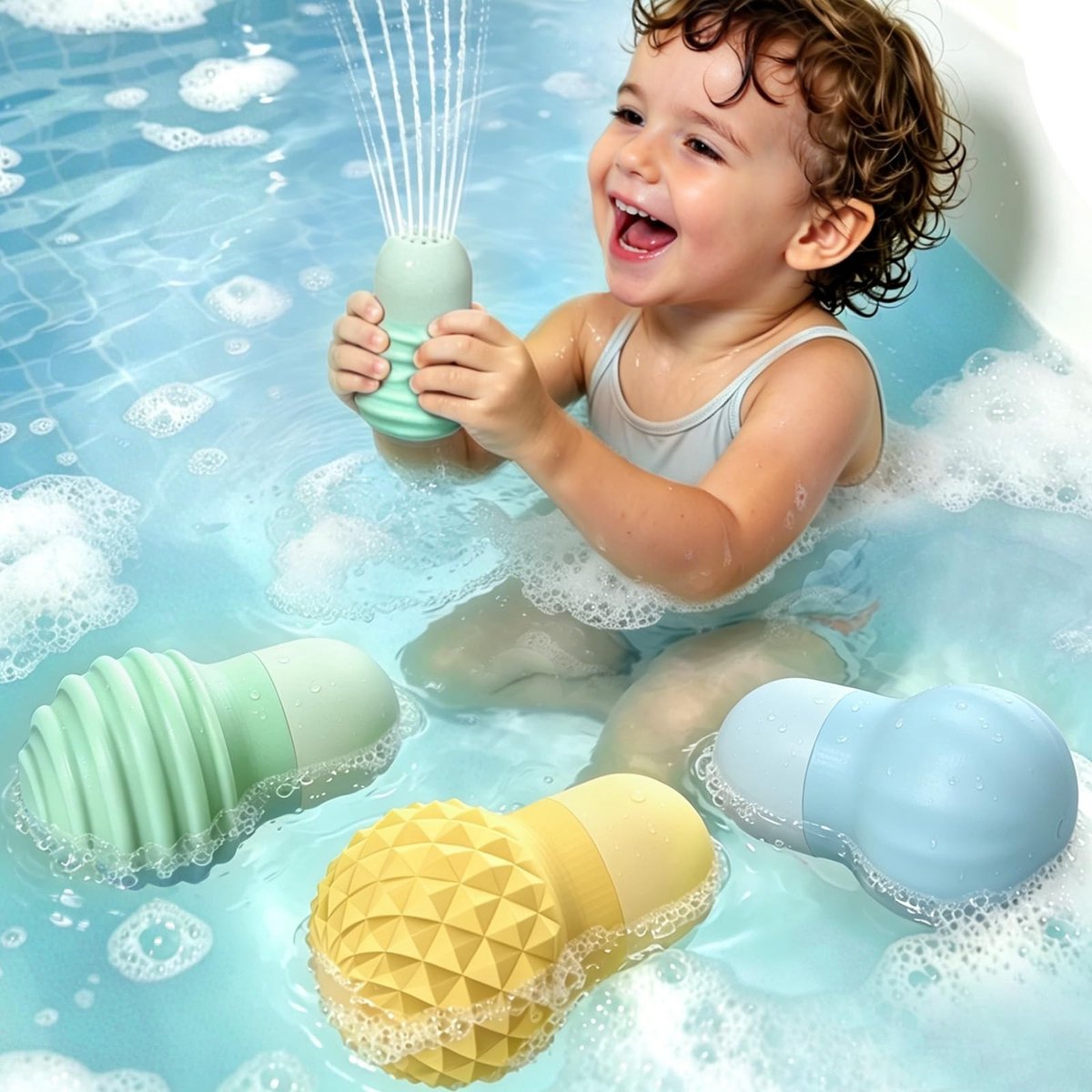 SolidKeus - Baby Water Speelgoed Set van 3 Bad Toys van Silicone