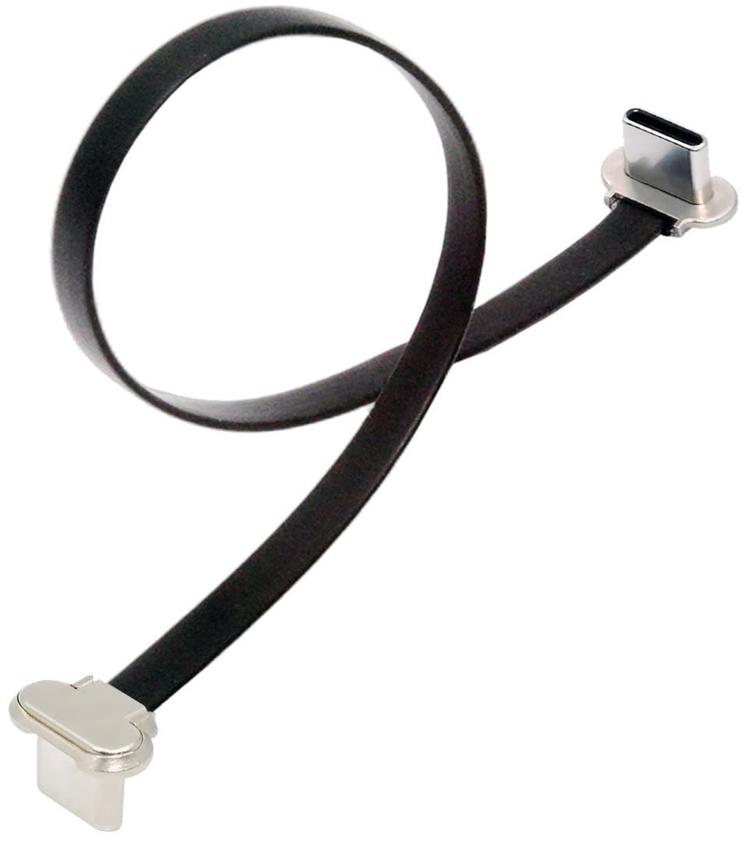 SolidKeus - Korte USB-C Male-naar-Male Snellaadkabel 20cm Zwart