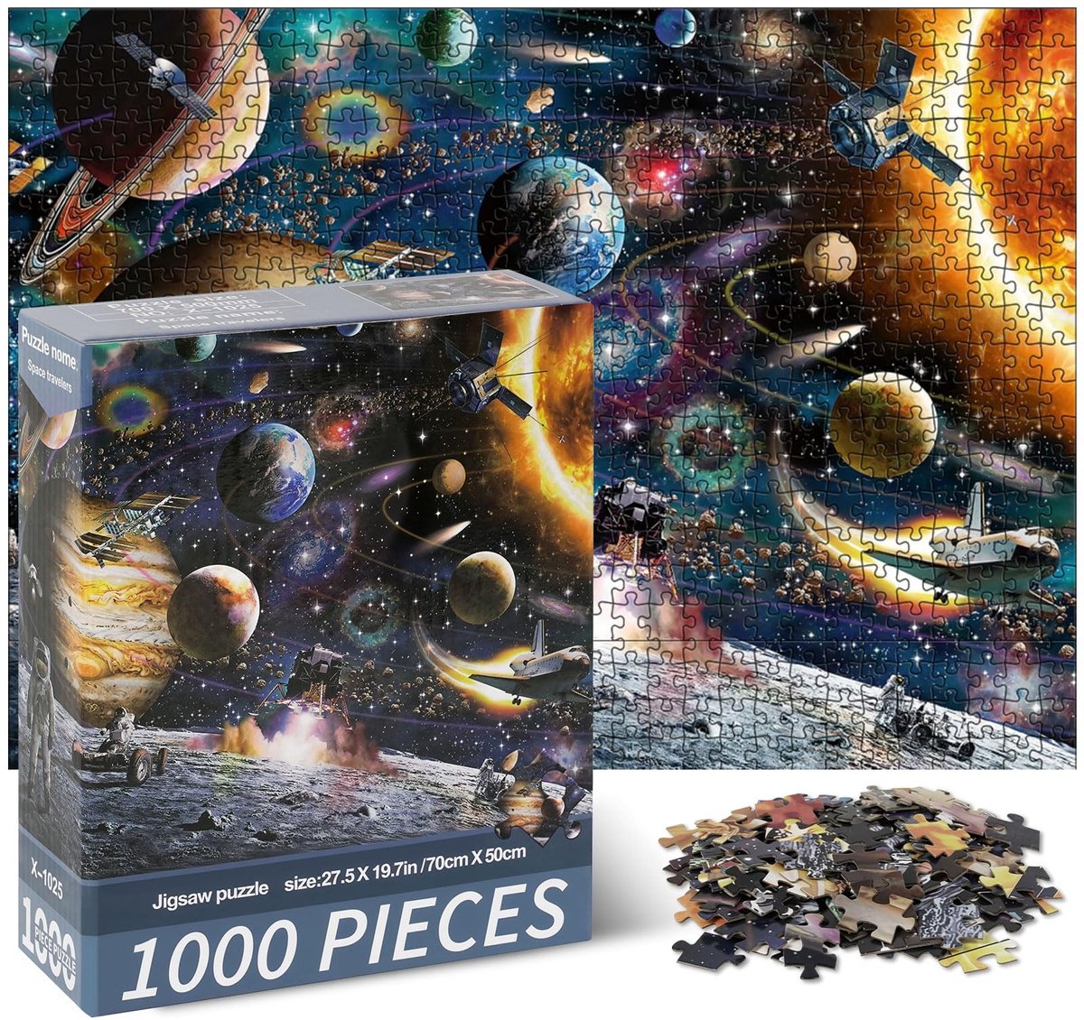 SolidKeus - 1000 Stuk Puzzel met Ruimte Thema voor Volwassenen en Tieners