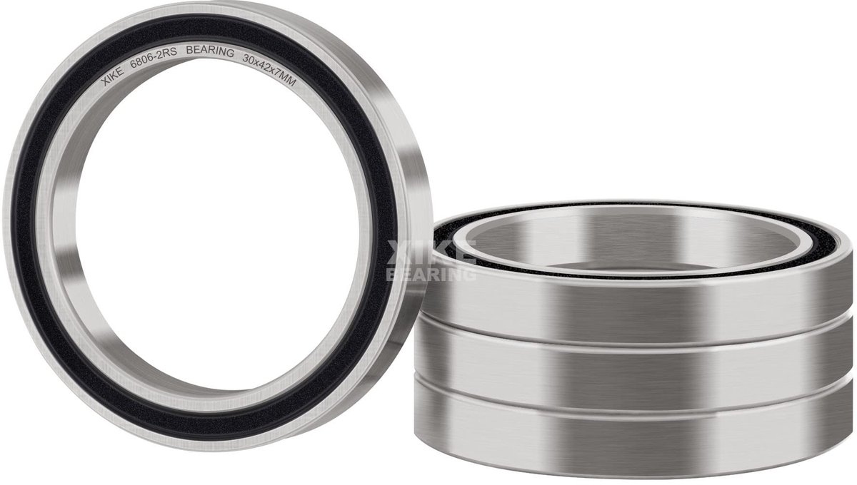SolidKeus - Set van 4 Ball Bearings 6806-2RS 30x42x7mm met Rubberafdichtingen