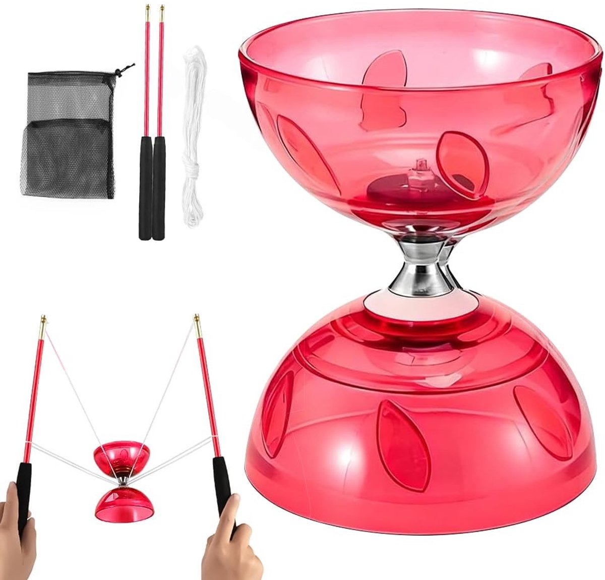 SolidKeus - LED Diabolo met Kogellagers voor Juggling en Circus